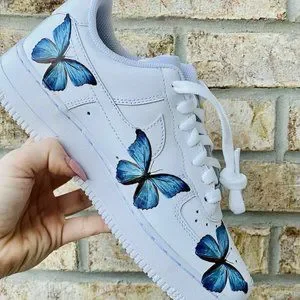 Nike | Shoes | Nike Air Force Low Light Blue Butterfly 
